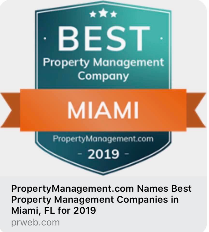 Pristine Property Management is named one of the top property management companies in Miami for 2019